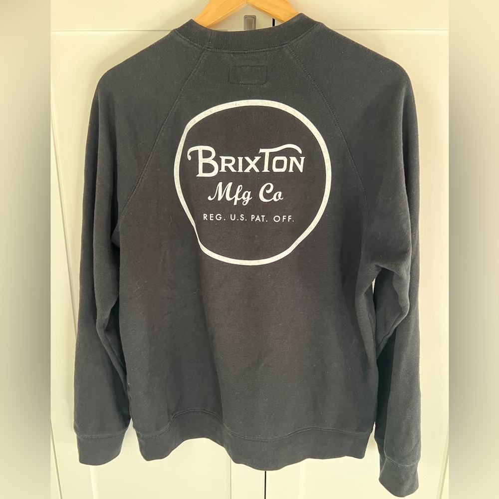 BRIXTON crewneck sweatshirt M black faded